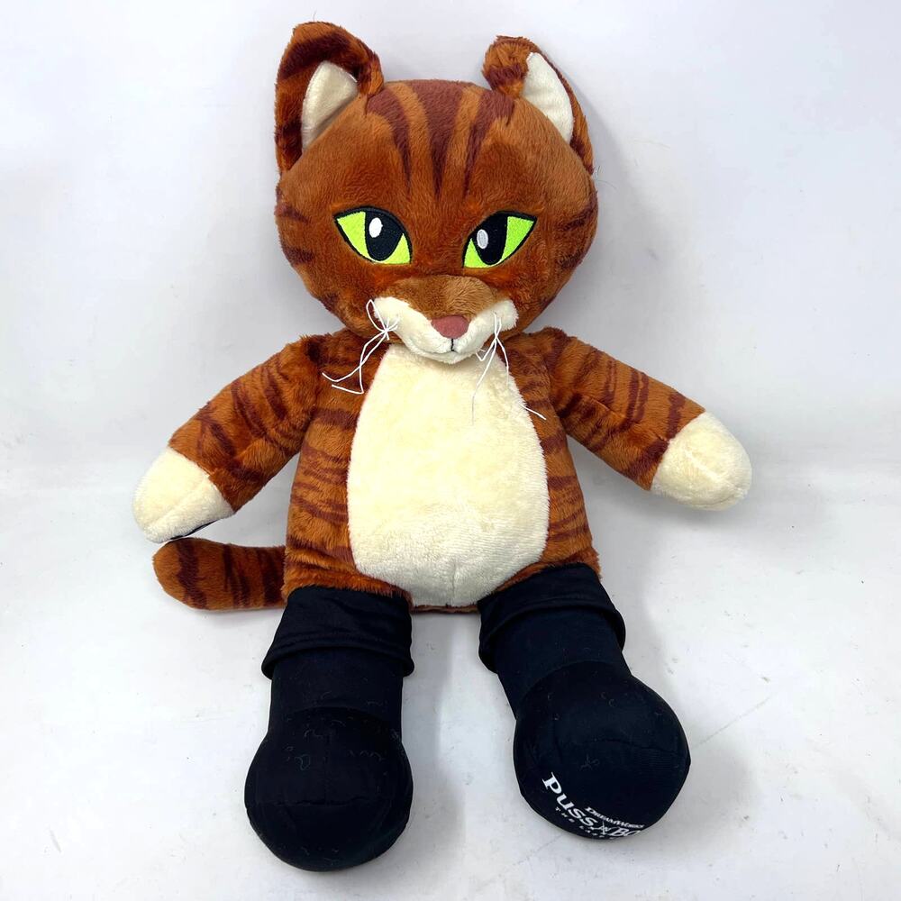 Build A Bear Puss in Boots The Last Wish Plush Orange Kitty Cat No Sound‎ BABW